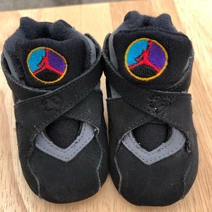 Kids black air Jordan jump man pro size 2c